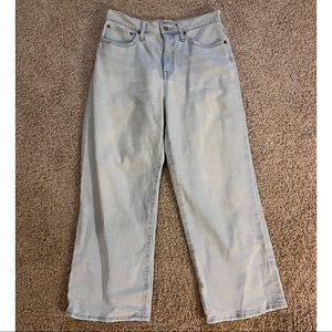 J Crew Slim Summer Weight Wide Leg Jeans
